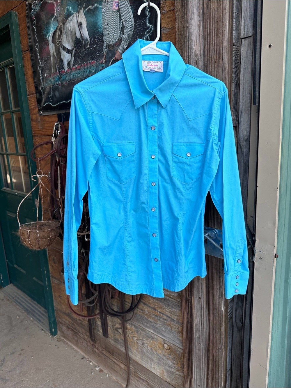 Teal Western Snap-Front women’s Shirt